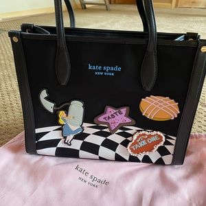 EUC Kate Spade and Disney Alice in Wonderland Medium Tote Handbag